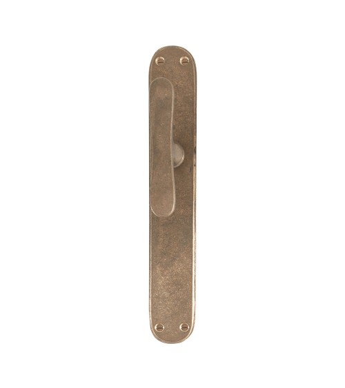 Puxador de porta bronze bruto em placa longitudinal original PHTT 40 - puxador design