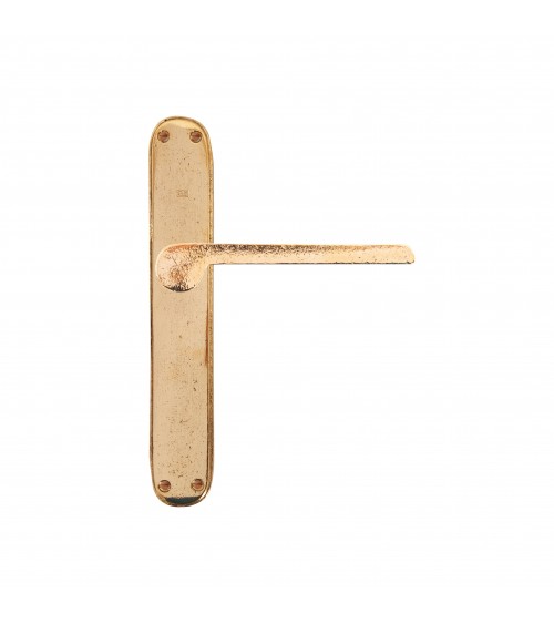 Puxador de porta ouro polido sobre placa em bronze 1928 - puxador design