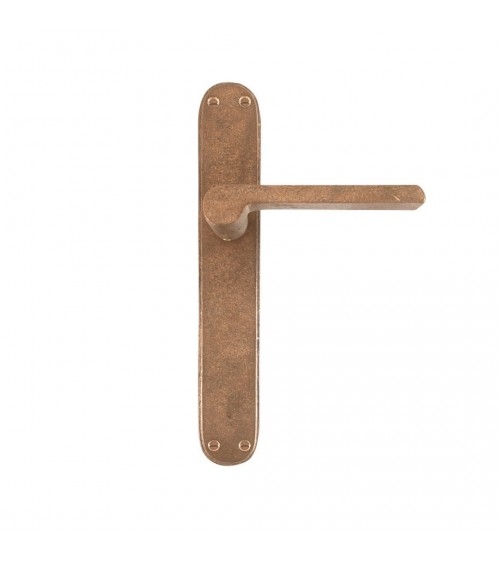 Puxador de porta enferrujado em placa de bronze 1928 - puxador design