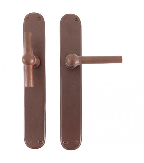 Puxador de porta ferrugem + puxador vertical ferrugem em placa de ferro BECDF - puxador design