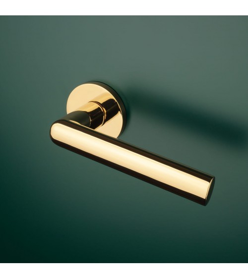 Puxador de porta dourado polido SILENA ferragens design