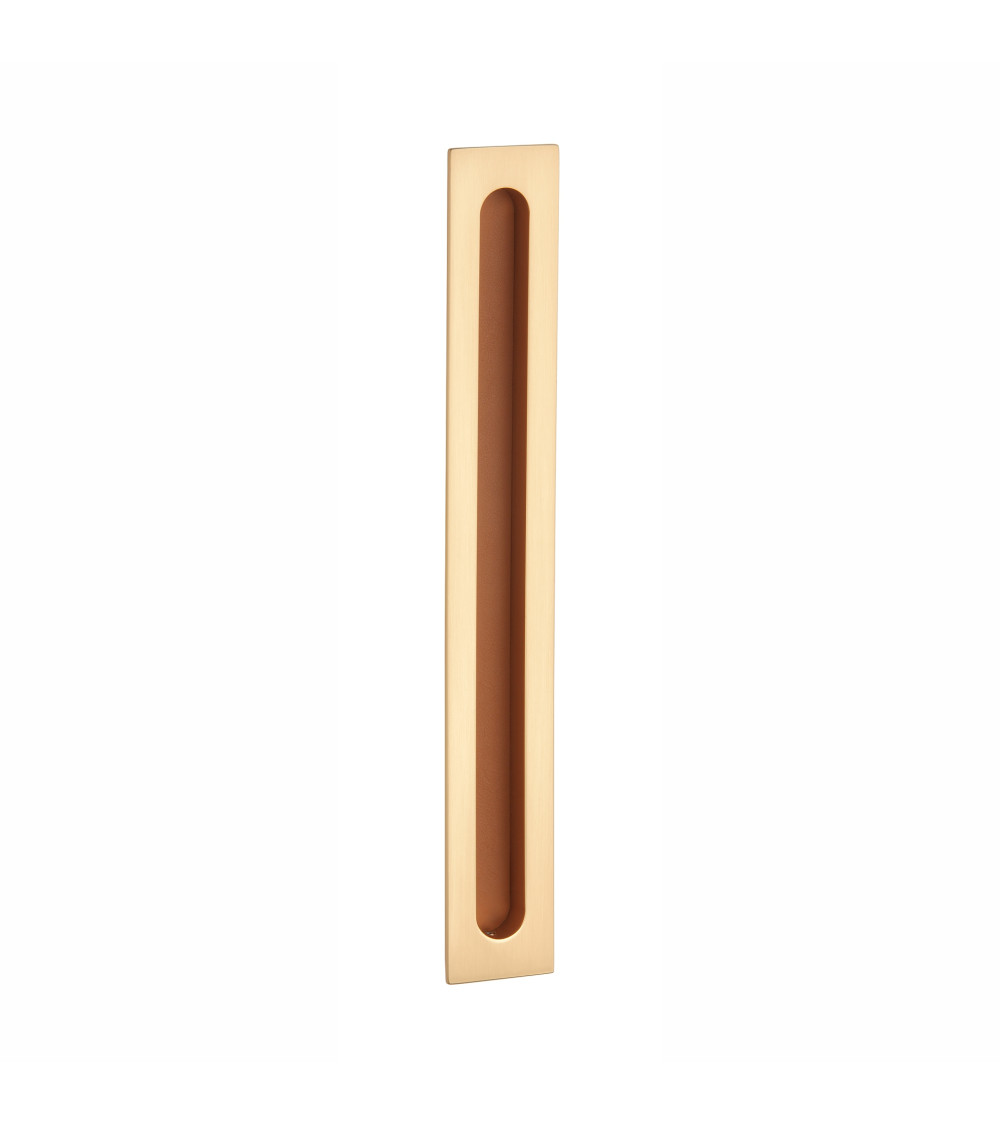 Puxador de porta de correr ouro mate / couro APRILE HD 239 puxador design
