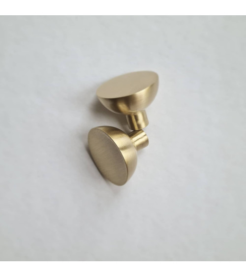 Botão de móvel dourado mate LUNA M design