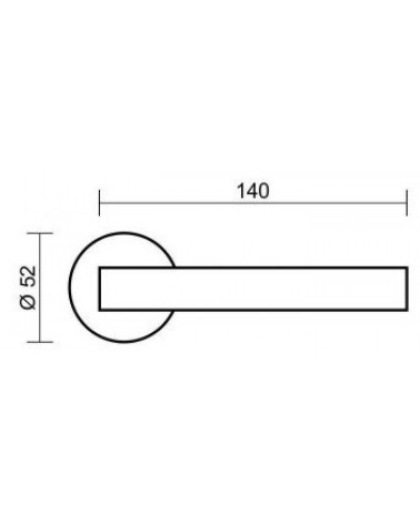 Puxador de porta moderno RADIUS com dimensões