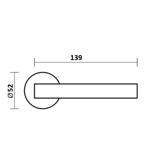 Puxador de porta zamak LIGNE ferragem design