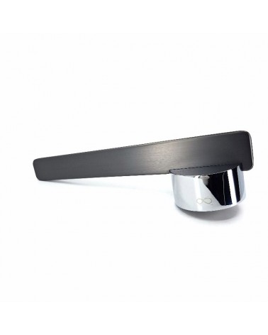 Puxador de porta em zamak JUMELLE design vista de perfil sobre fundo branco