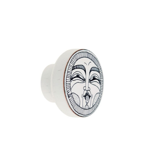 Botão de móvel FACES Preto & Branco