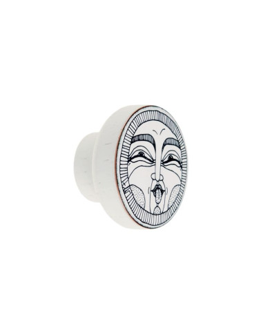 Botão de móvel FACES Preto & Branco
