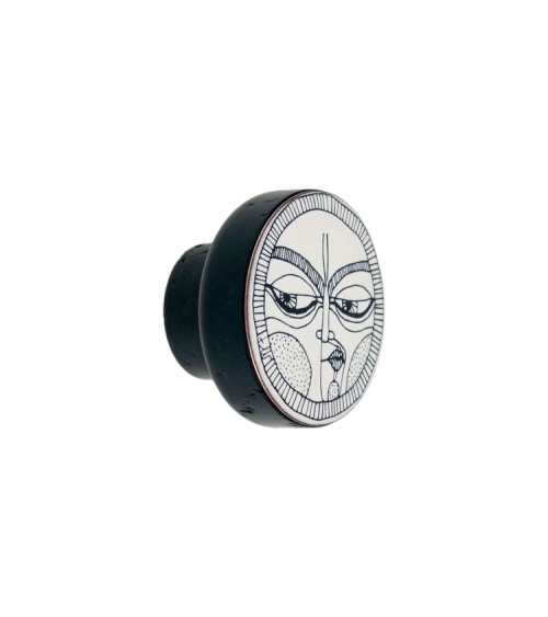 Botão de móvel FACES Preto & Branco