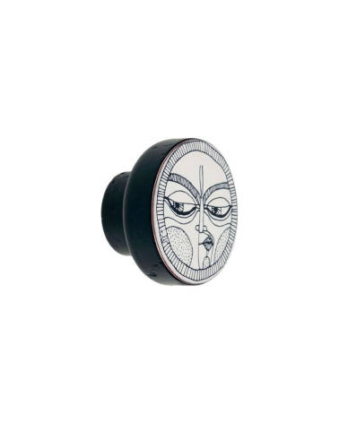 Botão de móvel FACES Preto & Branco