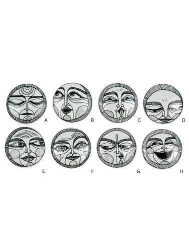 Botão de móvel FACES Preto & Branco