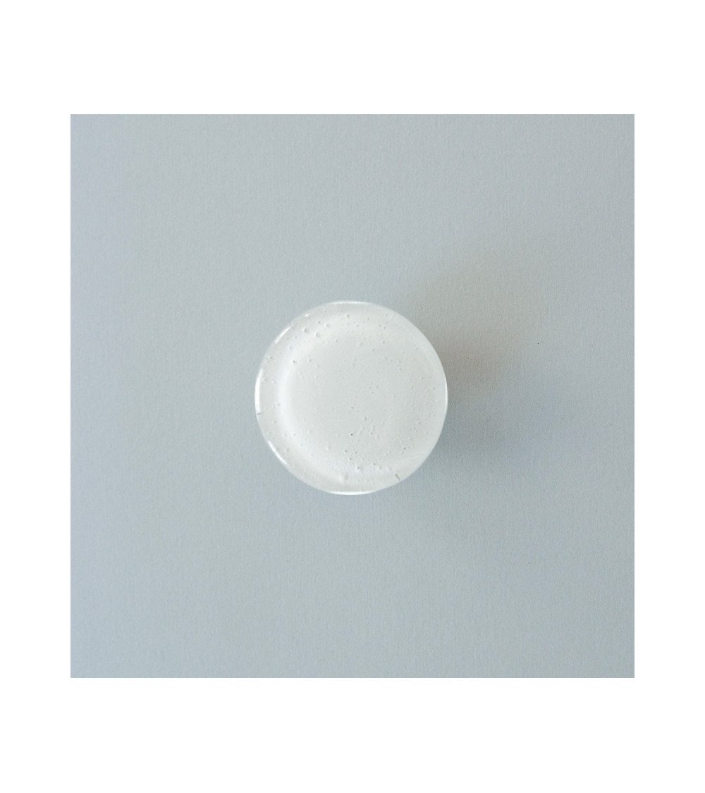 Botão de móvel em vidro branco