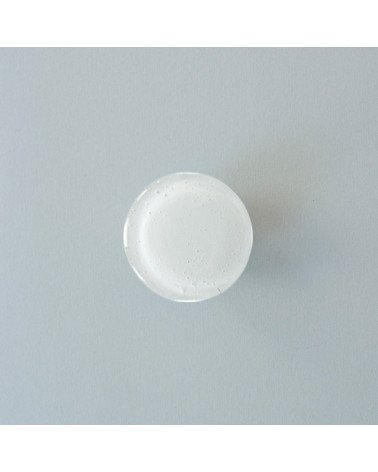 Botão de móvel em vidro branco