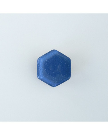 Puxador de móvel em vidro azul índigo