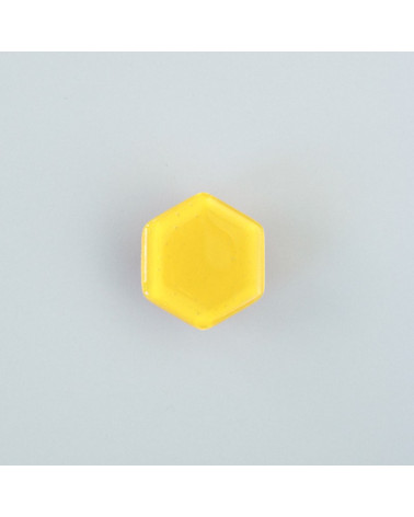 Botão de móvel em vidro amarelo