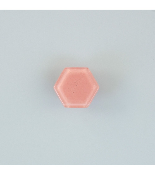 Botão de móvel em vidro rosa