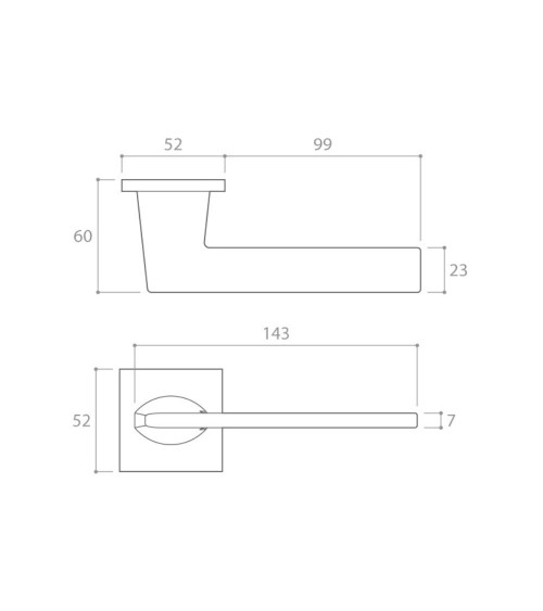 Puxador de porta moderno Harmony puxador design cor 2