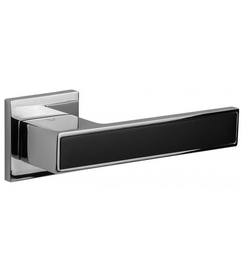 Puxador de porta bicolor preto/cromo TOTAL puxador design