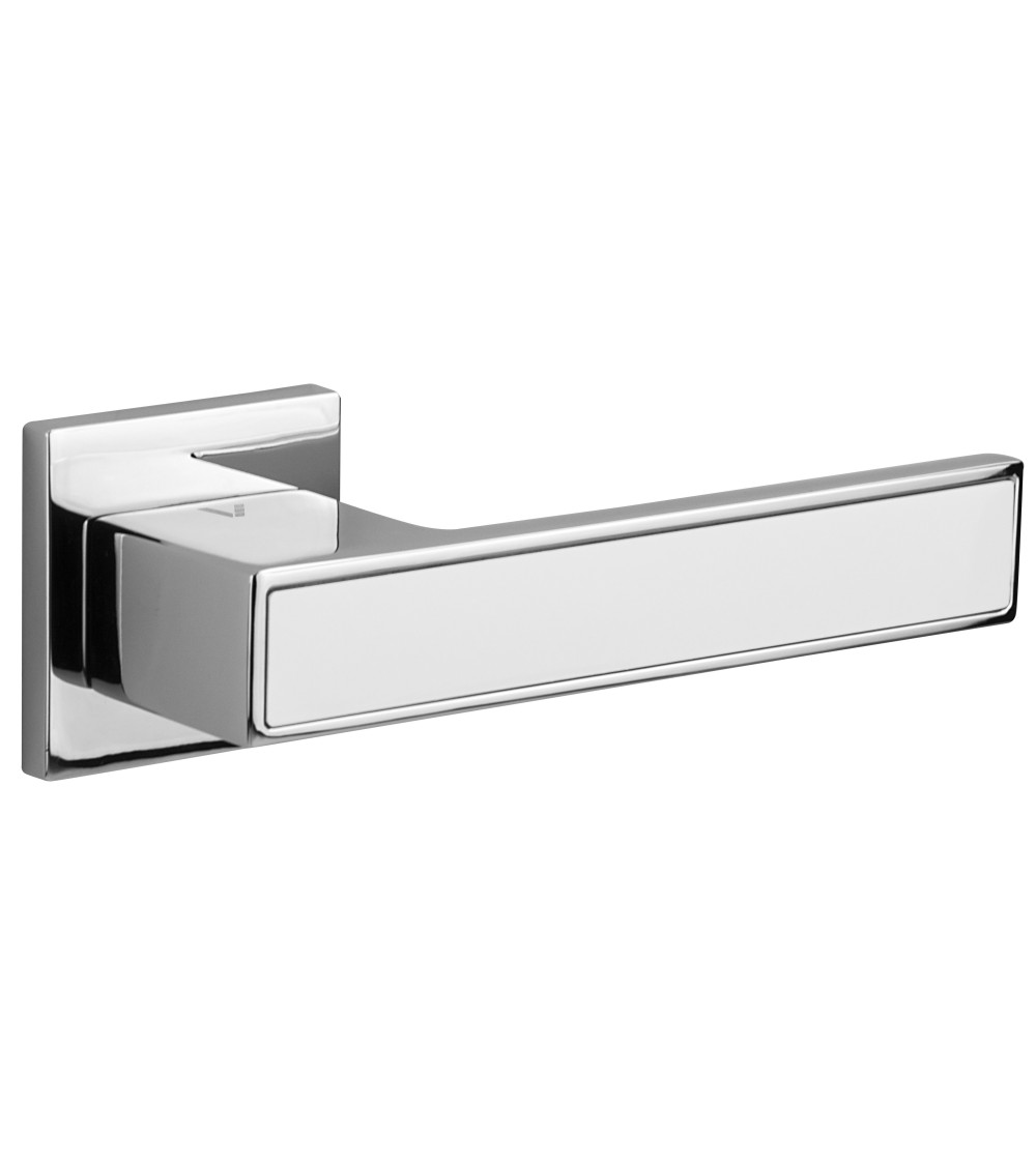 Puxador de porta bicolor cromado/branco TOTAL puxador design