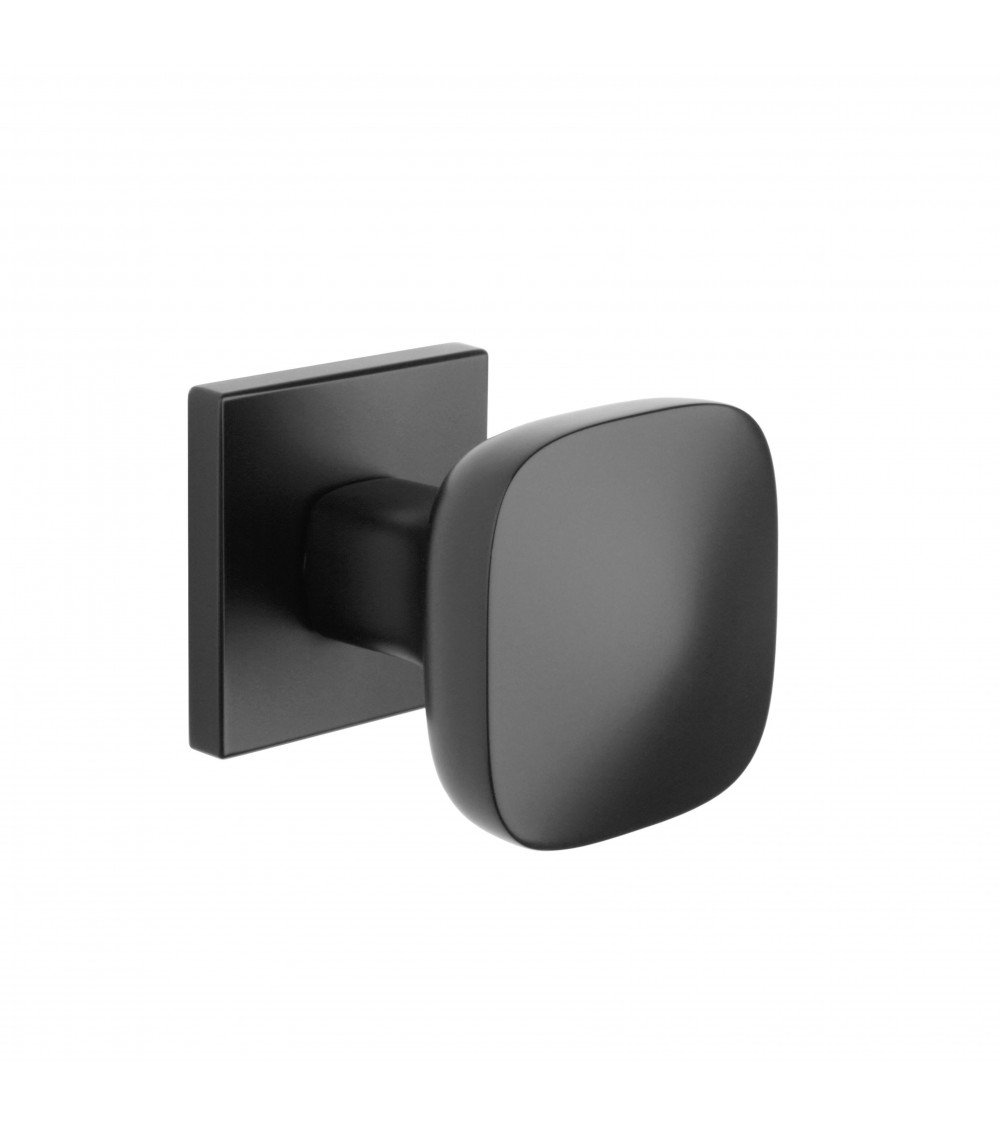 Botão de porta preto KIAMA quadrado - puxador de design