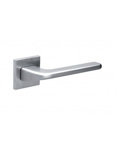 Puxador de porta cromado acetinado DIVO ferragens design