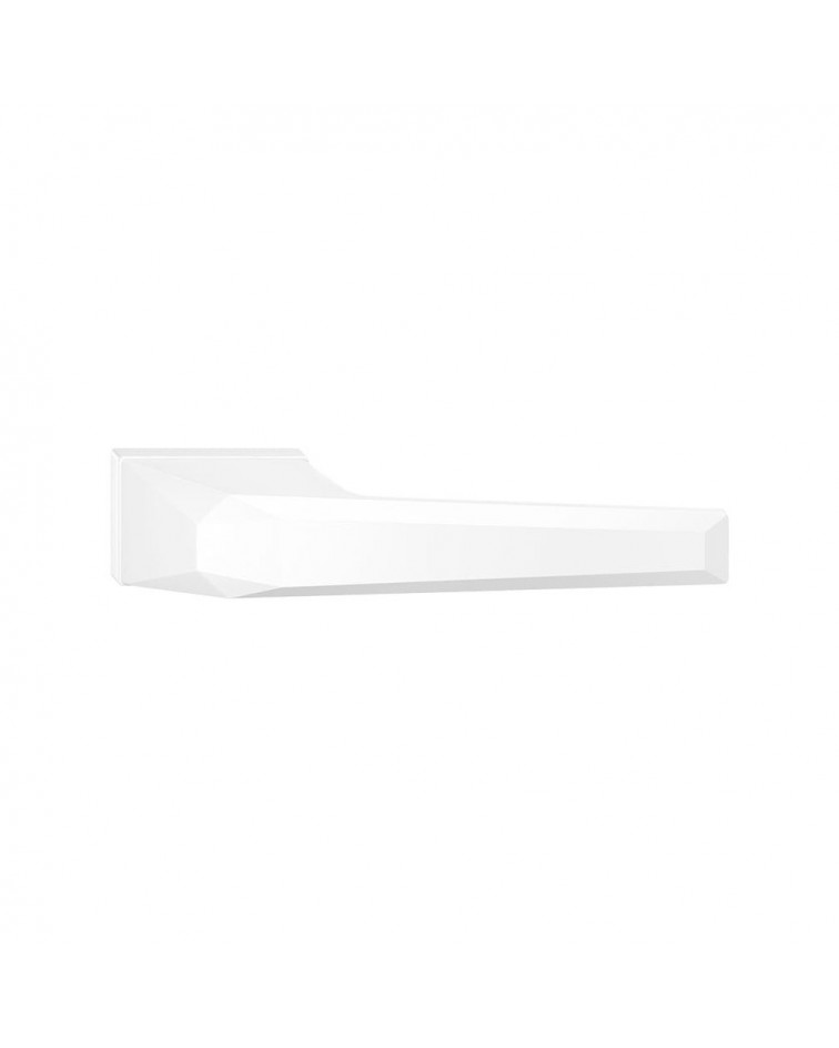 Puxador de porta branco Prisme design vista de frente