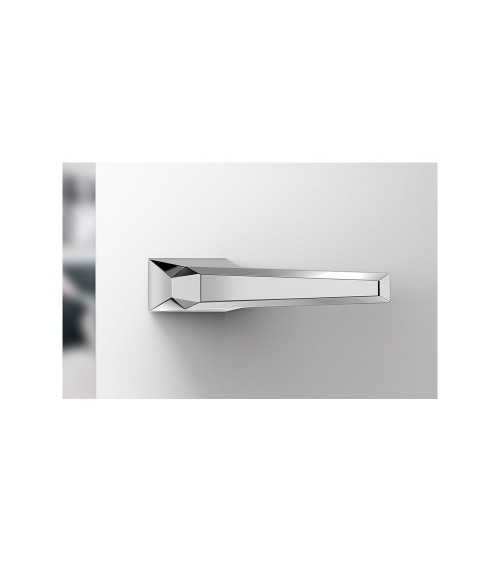 Puxador de porta cromado brilhante Prisme design