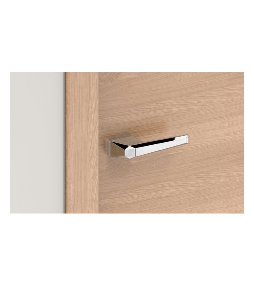 Puxador de porta cromado brilhante Prisme design
