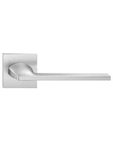 Puxador de porta cromado acetinado Harmony design vista de frente