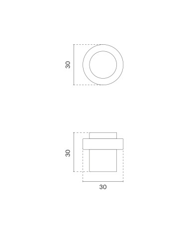 Batente de porta STOPER 1722 F5 com dimensões