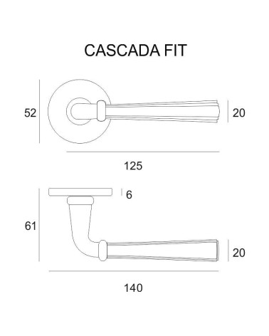 Puxadores de porta design retro CASCADA