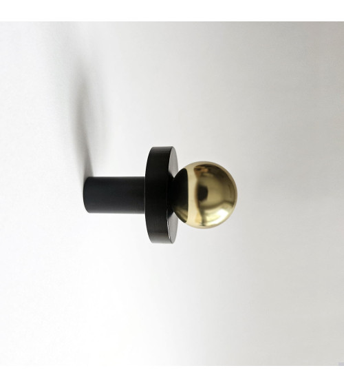Cabide de Parede em Latão POLA preto e dourado