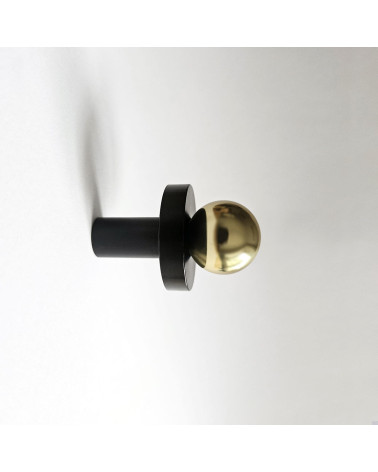 Cabide de Parede em Latão POLA preto e dourado