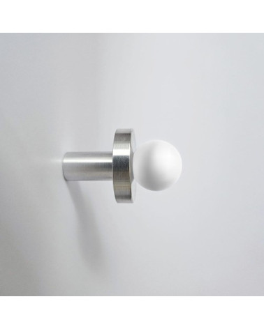 Cabide de Parede em Latão POLA inox e branco