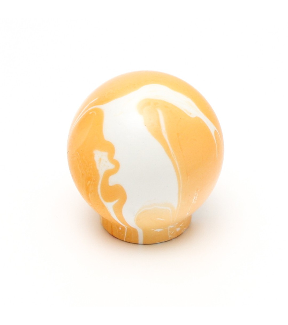 Puxador de móvel em madeira de Faia laranja - puxador design