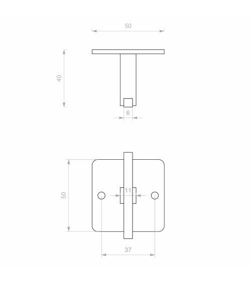 Peça gancho PTT 50*38MM