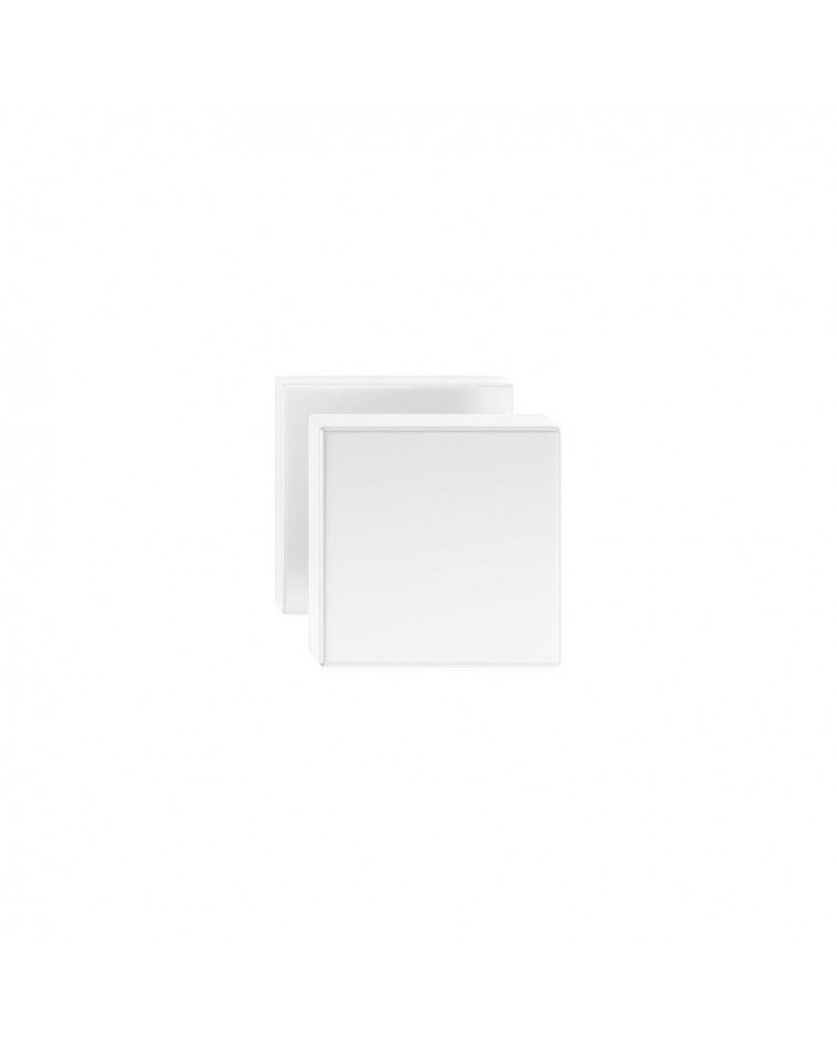 Botão de porta branco AEGIS quadrado - puxador design
