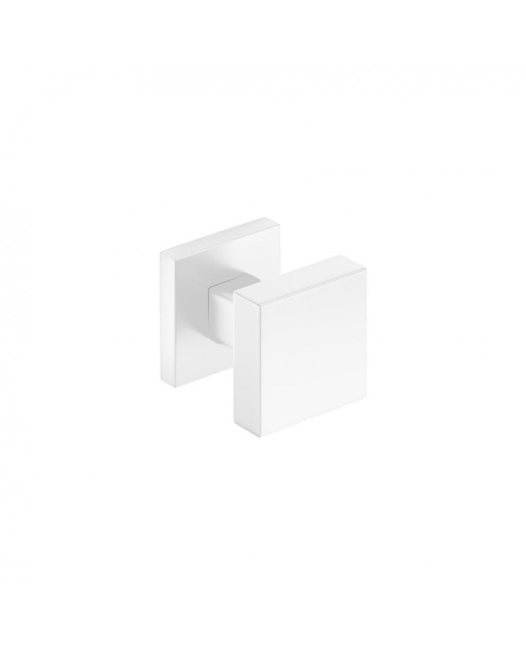 Botão de porta branco AEGIS quadrado - puxador design