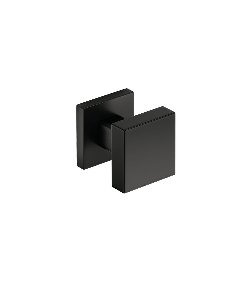 Botão de porta preto AEGIS quadrado - puxador design