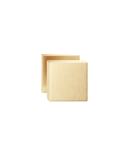 Botão de porta ouro mate AEGIS quadrado - puxador design
