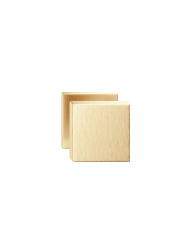 Botão de porta ouro mate AEGIS quadrado - puxador design