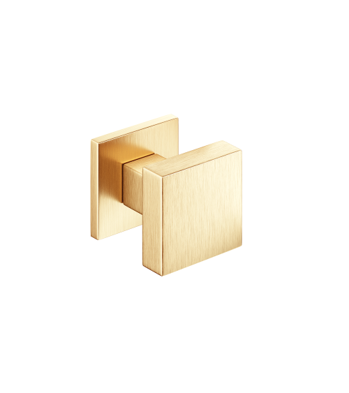 Botão de porta ouro mate AEGIS quadrado - puxador design