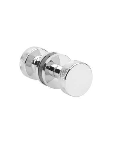 Botão de porta cromado polido TUJA puxador design dupla face