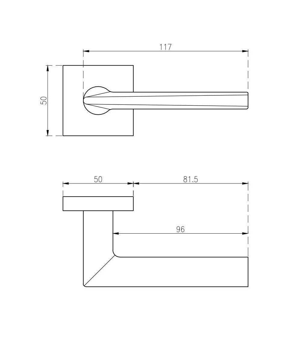 Puxador de porta níquel acetinado PRIMULA puxador design