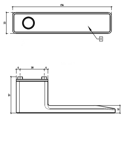Puxador de porta eletrónico moderno MAHONIA puxador design para destro seguro por uma mão
