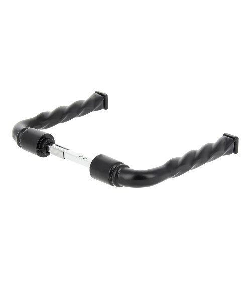 Puxador de portão torcido lacado preto – Quadrado 6 ou 7 mm