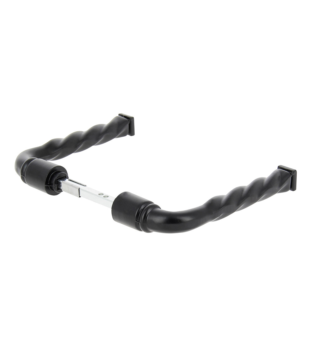 Puxador de portão torcido lacado preto – Quadrado 6 ou 7 mm