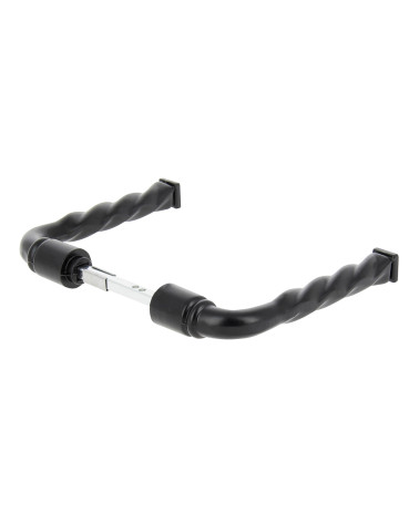 Puxador de portão torcido lacado preto – Quadrado 6 ou 7 mm