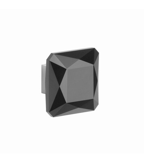 Botão de móvel cromado polido/cristal preto 1065-S puxador design