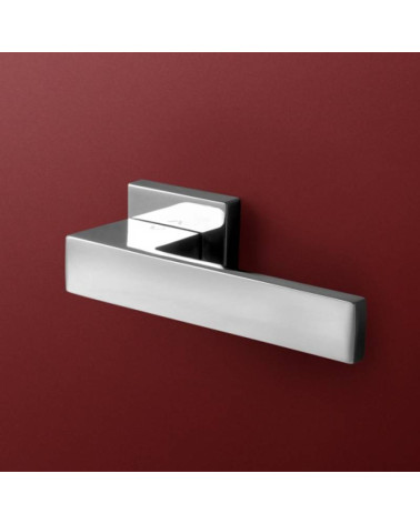 Maçaneta de Porta Bicolor Cromo/branca Refinada - Modelo TOTAL
